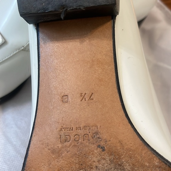 Authentic Gucci white loafers size 7.5. - Picture 3 of 4